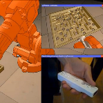 V-REP: Simulation of Industrial Robots Using a Wiimote Device