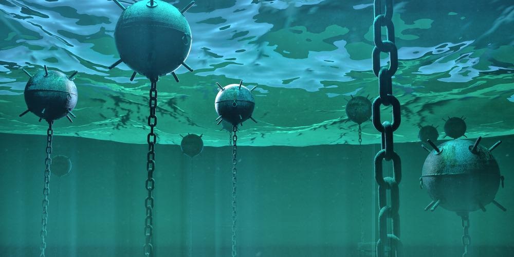 underwater mines, autonomous robots