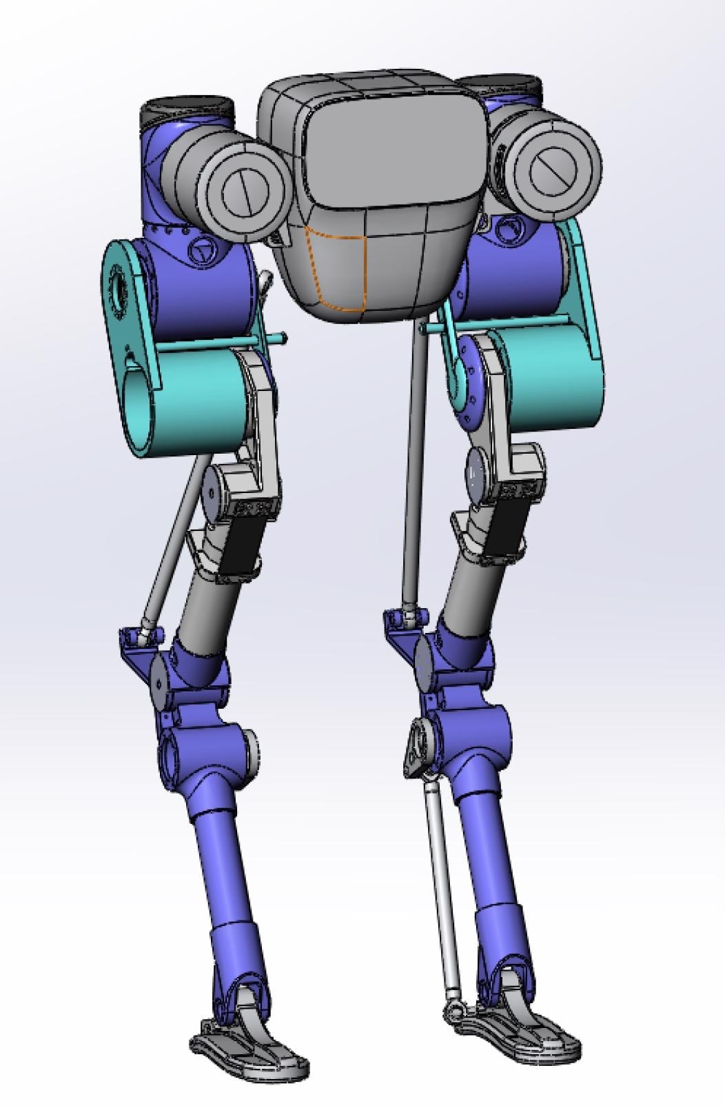 Simulation model of biped robot.