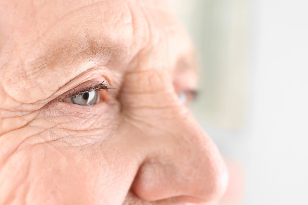 Portrait of elderly woman, closeup