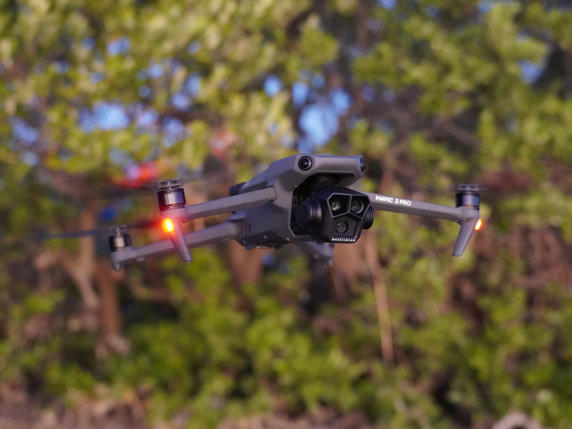 Drone against green background
