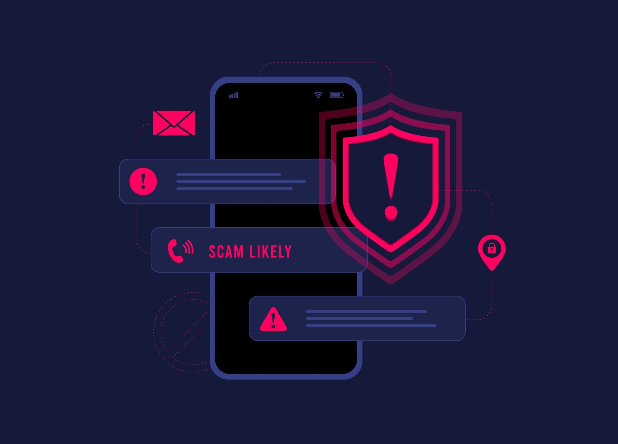 AI and cybersecurity illustration