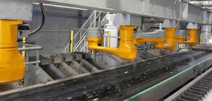 The line is able to sort 15,000 tons of scrap metal per year, with a cycle time of one second per robot
