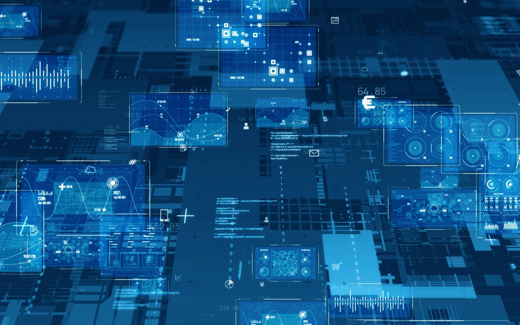 Digital transformation concept. Futuristic technology. Abstract background.