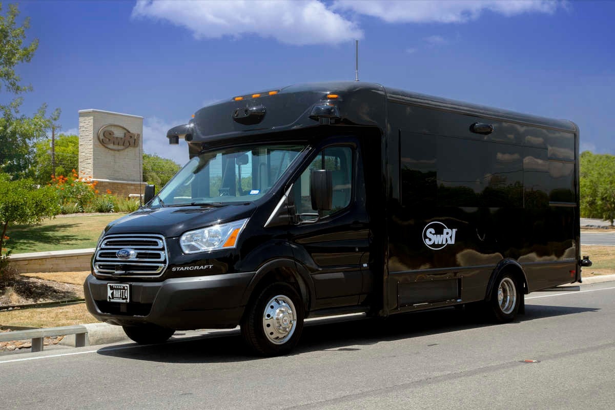 Automated Shuttle Buss Employed at Southwest Research Institute.