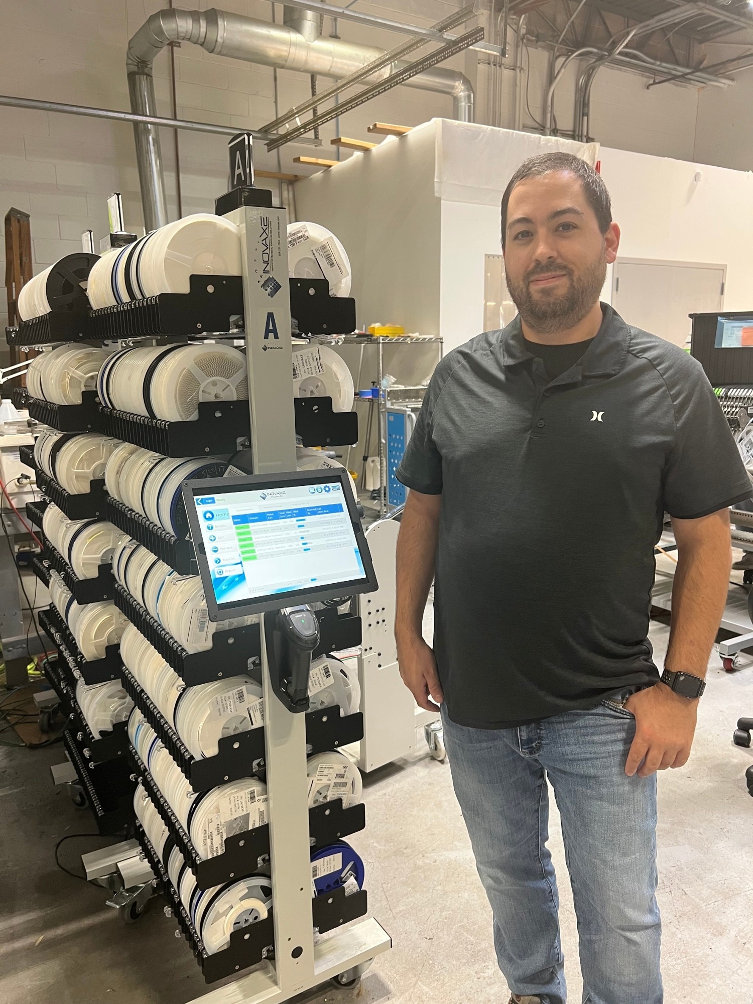 Surf-Tech Manufacturing Utilizes 6 Inovaxe Mobile Smart Racks to Manage Inventory
