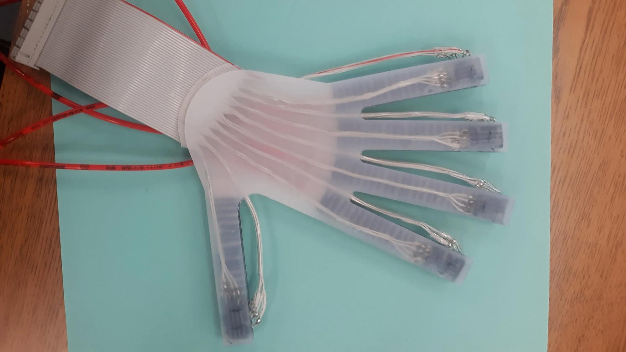 The soft smart hand exoskeleton.