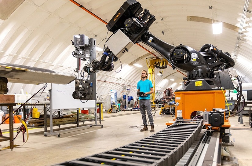 Robots Tackle Laborious Tasks in Wind Blade Production