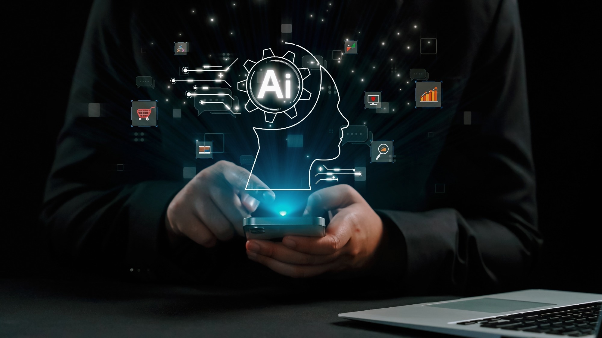 A concept of LLMs and AI.