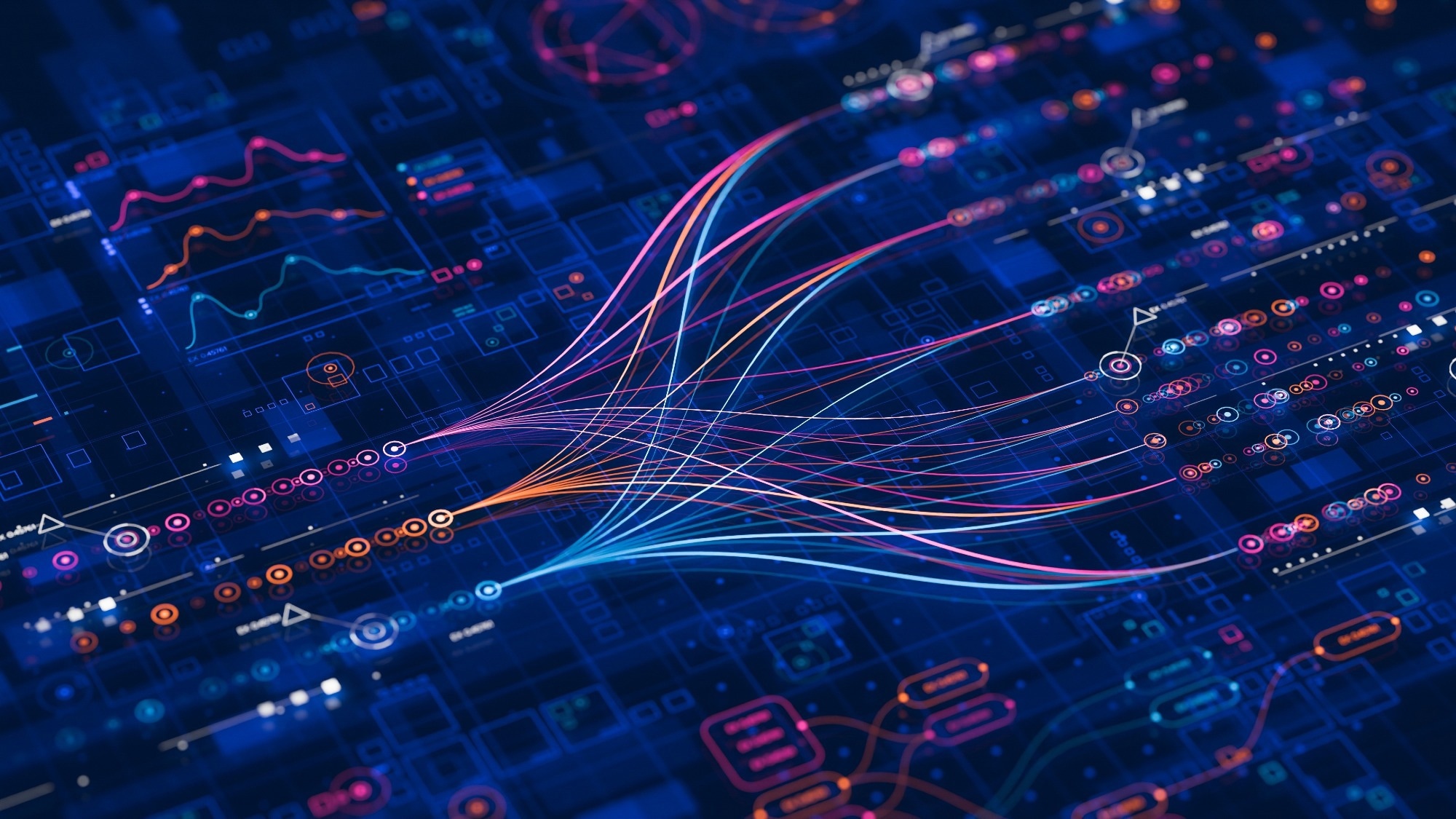 Computer concept of machine learning.
