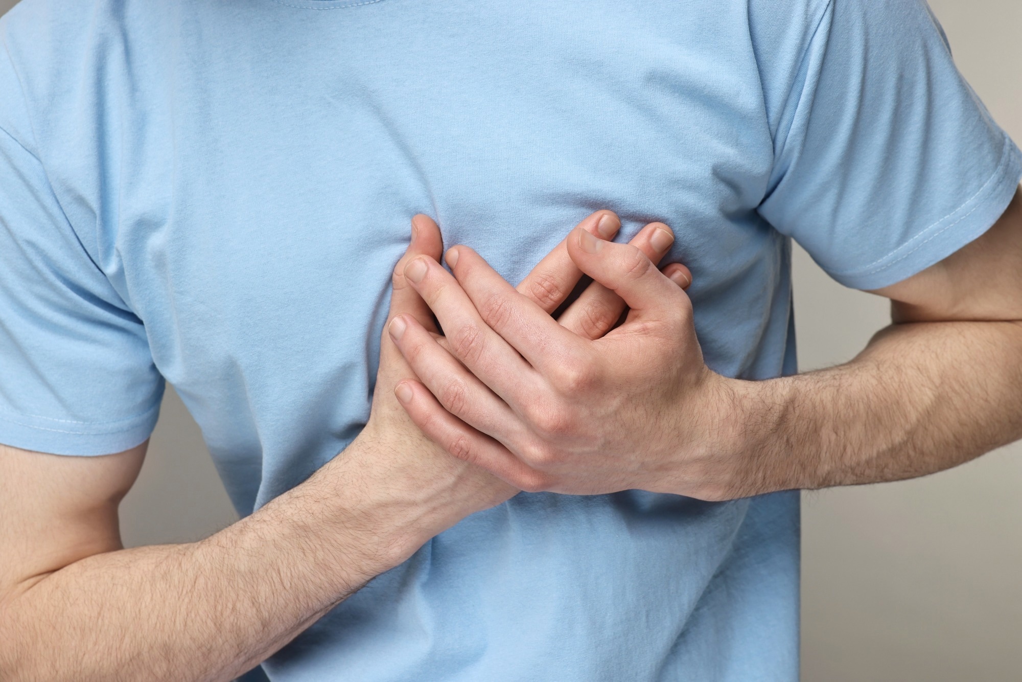 Man suffering from heart hurt