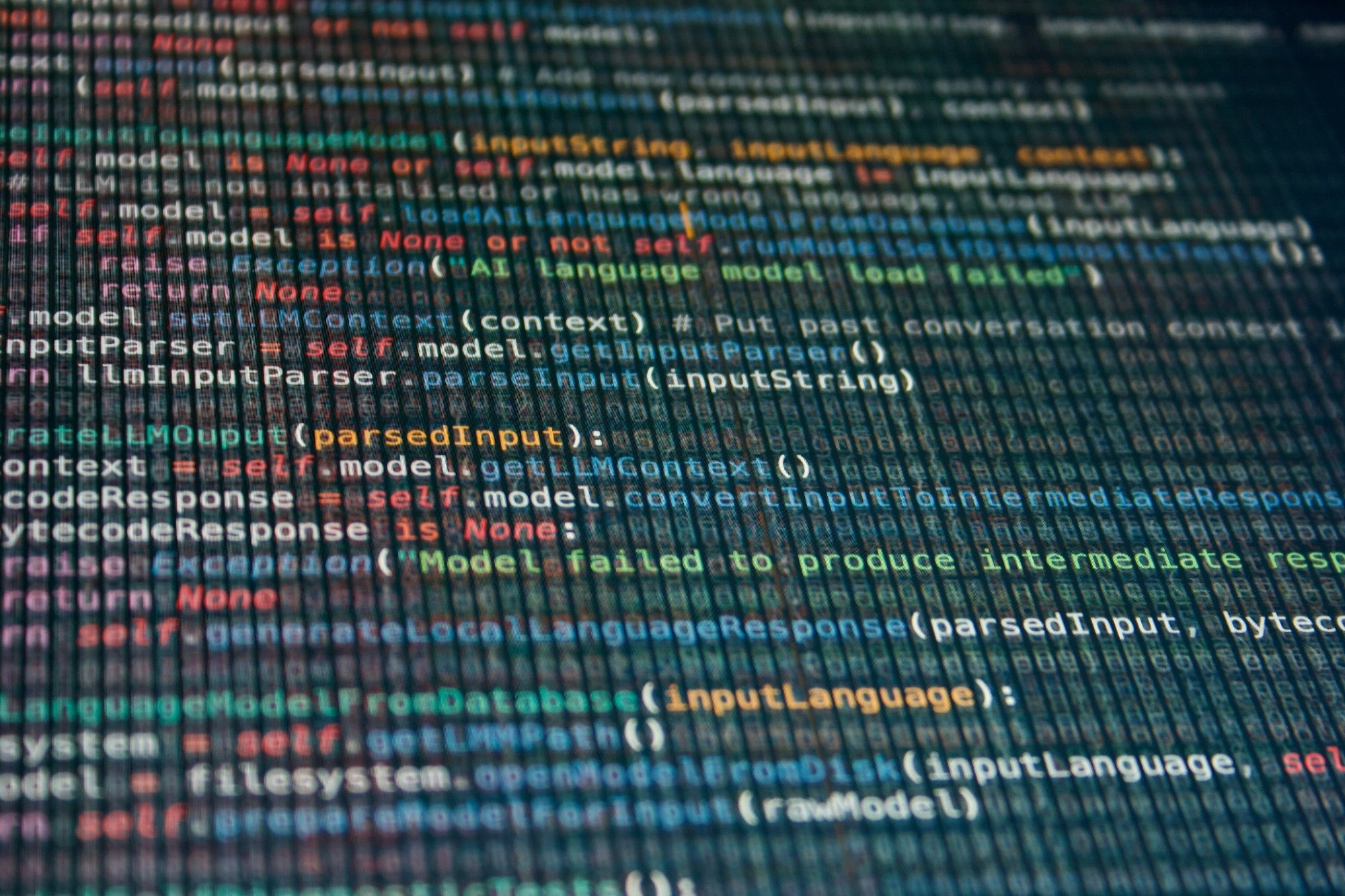Mock code for an AI Large Language Model (LLM)