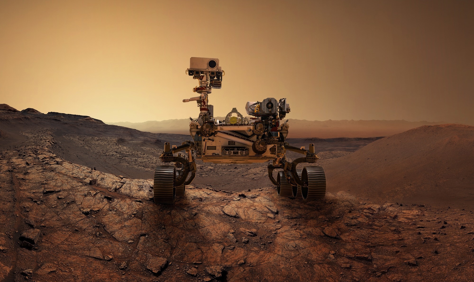 Mars Rover is exploring surface of Mars.