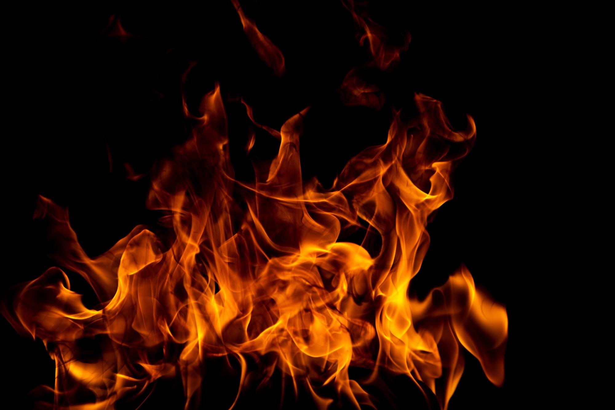 A image of fire flame on a black background.