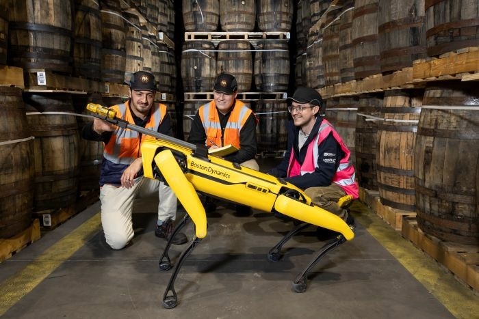 Robot Dog Sniffs Out the Future of Whisky Warehousing Innovation