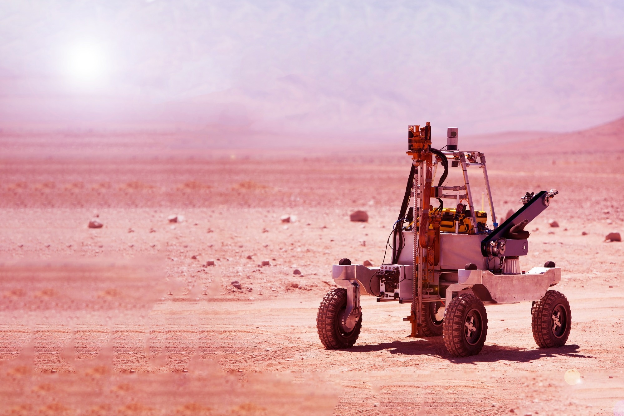 Mars explores the surface of the planet. Elements of this image were furnished by NASA. High quality photo