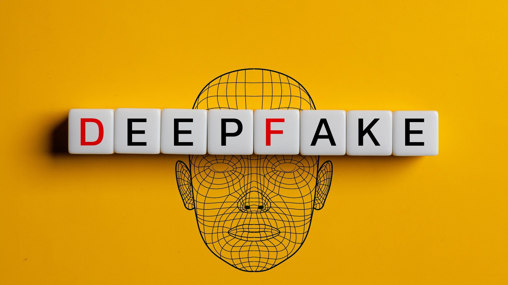 Deepfake concept matching facial movements. Face swapping or impersonation.