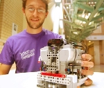 Robot Made Entirely From Lego Pieces Takes Part at Robot Challenge 2015