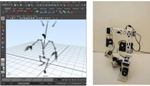 Robot Mimics Animated Character's Walk
