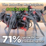 Robotics Marketplace to see 71% Growth in Exhibit Space at CES 2016