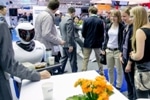 HRG displaying its catering robot, Xiao Zhi, at its booth at Automatica 2016