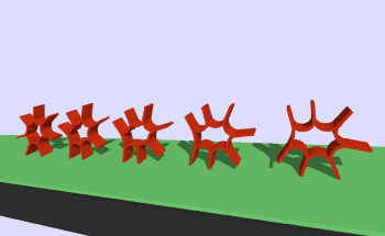 New Simulation Tool for Mimicking Movements of Soft, Limbed Robots