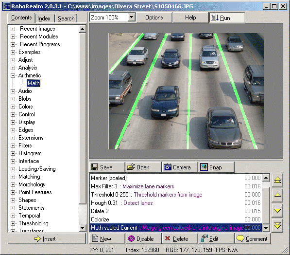 RoboRealm Computer Vision, Image Analysis