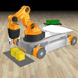 V-REP: Simulation of YouBot Robot  for Problem Solving