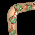 V-REP: Simulation of a Pipe Inspection Robot